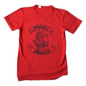 Phoenix Jamaica Shirt Small Medium Red Tourist Souvenir Graphic Tee 80S